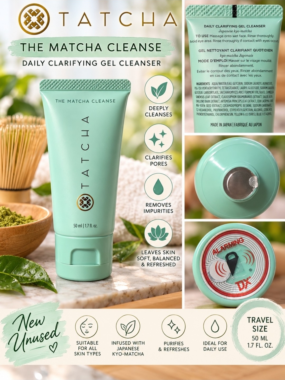 Tatcha Daily Clarifying Gel Cleanser —  Travel Size.